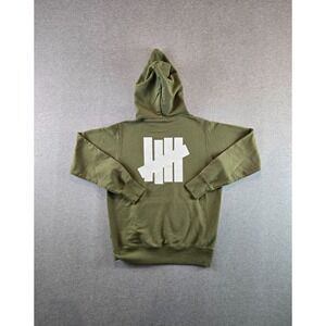 Undefeated Hoodie Mens XS Green French Terry Classic Icon Pullover Sweatshirt